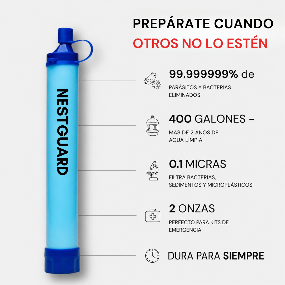 NestGuard™ Filtro de Agua de Emergencia