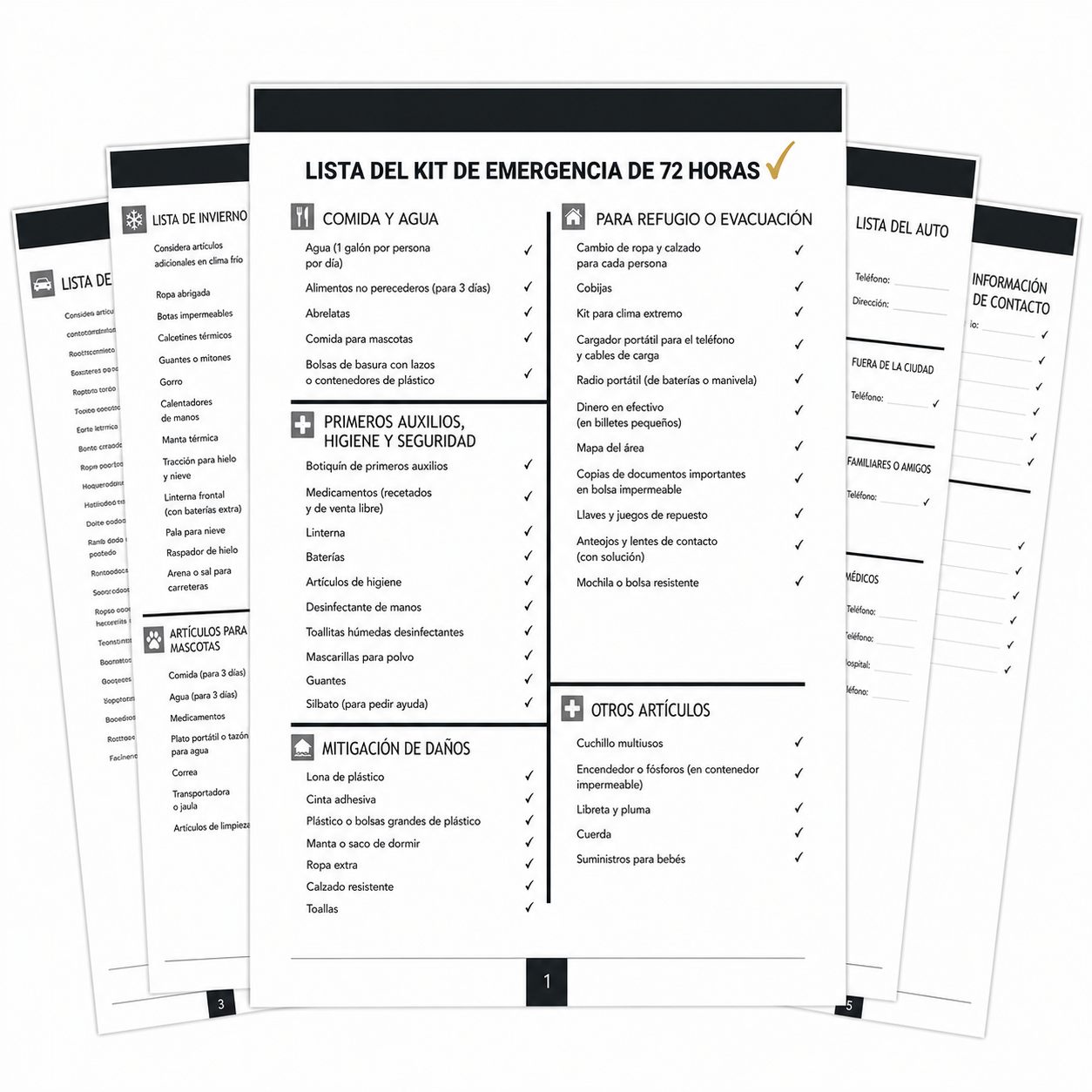 Guías y Cuaderno de Almacenamiento de Comida